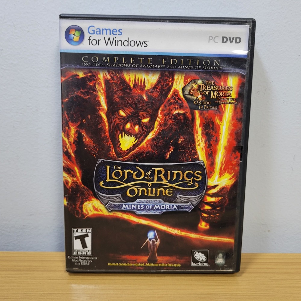 Lord of Rings Online PC DVD Complete Edition Mines of Moria Shadows Angmar, 2008